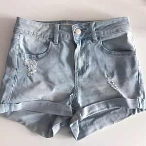 Blue jean shorts